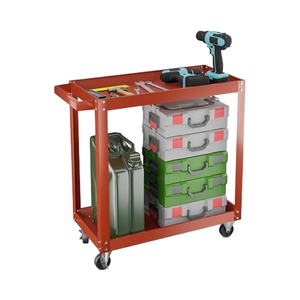 Armoire d'<span class=keywords><strong>atelier</strong></span> JINFENG 2 étagères 3 tiroirs Système de verrouillage latéral Style Jumbo 76x78x35 cm Capacité de charge maximale 100 kg Rouge - Product Image 1