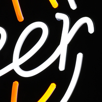 Enseigne néon personnalisée pour bière, enseigne lumineuse LED néon pour la décoration murale de bar et de pub, vente en gros