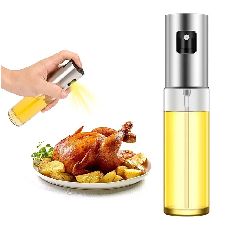 90ml Glass Olive Oil Sprayer Mister Kitchen Cooking BBQ Oil Sprayer Stainless Steel Olive Pump Spray Bottle Oil Dispenser