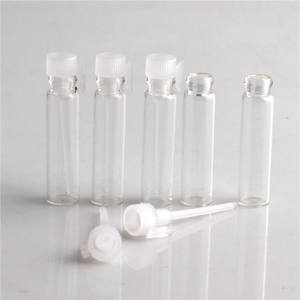 Vial de muestra de perfume transparente de 1ml, 2ml, 3ml, botella de vidrio pequeña con tapón de plástico - Product Image 4