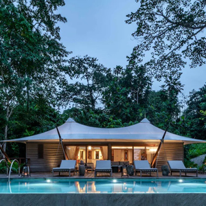 Nhà Sản Xuất Tùy Chỉnh Ánh Sáng Sang Trọng Lều Chỗ Nghỉ Ngoài Trời Khách Sạn Glamping Lều Với Phòng Tắm Cho Khu Nghỉ Mát - Product Image 1