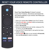 Control remoto por voz L5B83G, compatible con Amazon Fire TV Stick (2ª Generación Y 3ª generación), Fire TV Stick 4K Fire TV Cube (1ª Generación Y 2ª generación)