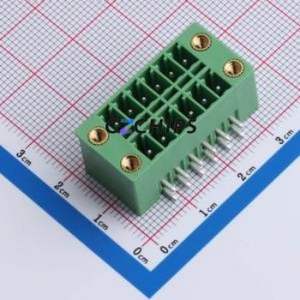 DB2ERHBM-3.5-2*6P-GN Plug-in Terminal Block Bent Lead Through Hole,P=3.5mm Board-to-Board / Socket - Closed Screw Fixing 2x6P - Product Image 1