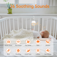 Nouvelle conception Q9, machine à bruit blanc portable et rechargeable, 50 heures d'autonomie, veilleuse et aide au sommeil apaisante pour bébé et adulte