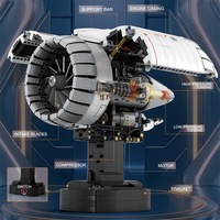 Zhenbrick 33019, Bloques de Construcción de Aviones, Modelo de Motor de Avión, Decoración, Personalización, Conjuntos de Bloques de Construcción MOC