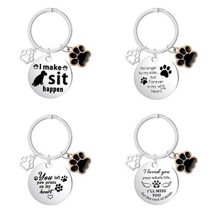 <span class=keywords><strong>2026</strong></span>년 신제품 창의적인 스테인리스 키체인 분실 방지 애완동물 태그 레이저 각인 키체인 - Product Image 1