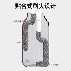 Ensemble de brosses de nettoyage multifonctionnelles blanches, 6 pièces, à fixation murale, avec long manche, pour cuisine, en nylon et plastique, usage domestique - Product Image 3