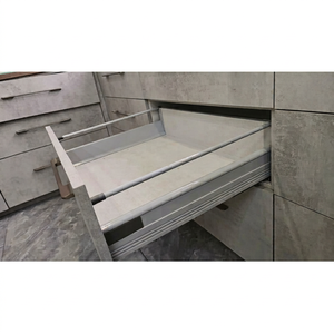 Modern Silent Soft Close 135 Round Steel Box <b>Slide</b> with Quiet Mechanism for Kitchen Bedroom Bathroom Cabinet <b>Drawer</b> Systems - Product Image 1