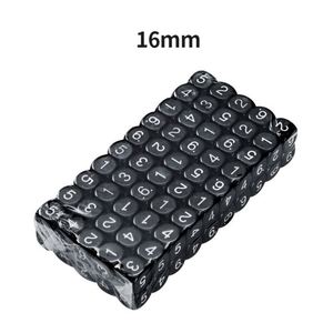 Vente en gros de dés noirs en acrylique de 16 mm D6 à coins arrondis, moins chers pour les jeux de société - Product Image 2