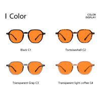 Lunettes anti-lumière bleue Sunray Deep Sleep Better 100% Blocker, monture géométrique en TR90, verres CR39 orange pour hommes