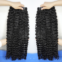 Lot de Cheveux Humains Bouclés Bruts Birmans, Cheveux Indiens d'un Seul Donneur, Alignés dans le Sens de la Cuticule, Vente en Gros pour Tissage