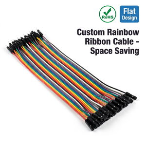 Adaptor IDC Female Custom 1.27mm 2.54mm 20/30/40/50 Pin Konduktor Tembaga Murni Kabel Pita Datar Ip66 untuk Komputer - Product Image 2