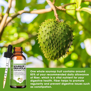 Gouttes liquides de corossol (Graviola) 1800mg 2 FL OZ – Complément Herbal Sans Gluten, Végétalien, Sans OGM, Sans Alcool – Gouttes Liquides Multivitaminées - Product Image 4