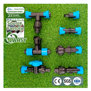 Connecteur <span class=keywords><strong>de</strong></span> ruban goutte-à-goutte <span class=keywords><strong>de</strong></span> haute qualité, vannes d'irrigation goutte-à-goutte <span class=keywords><strong>de</strong></span> 16 mm, raccords en T, bouchons pour systèmes d'irrigation goutte-à-goutte agricoles <span class=keywords><strong>de</strong></span> jardin - Product Image 1