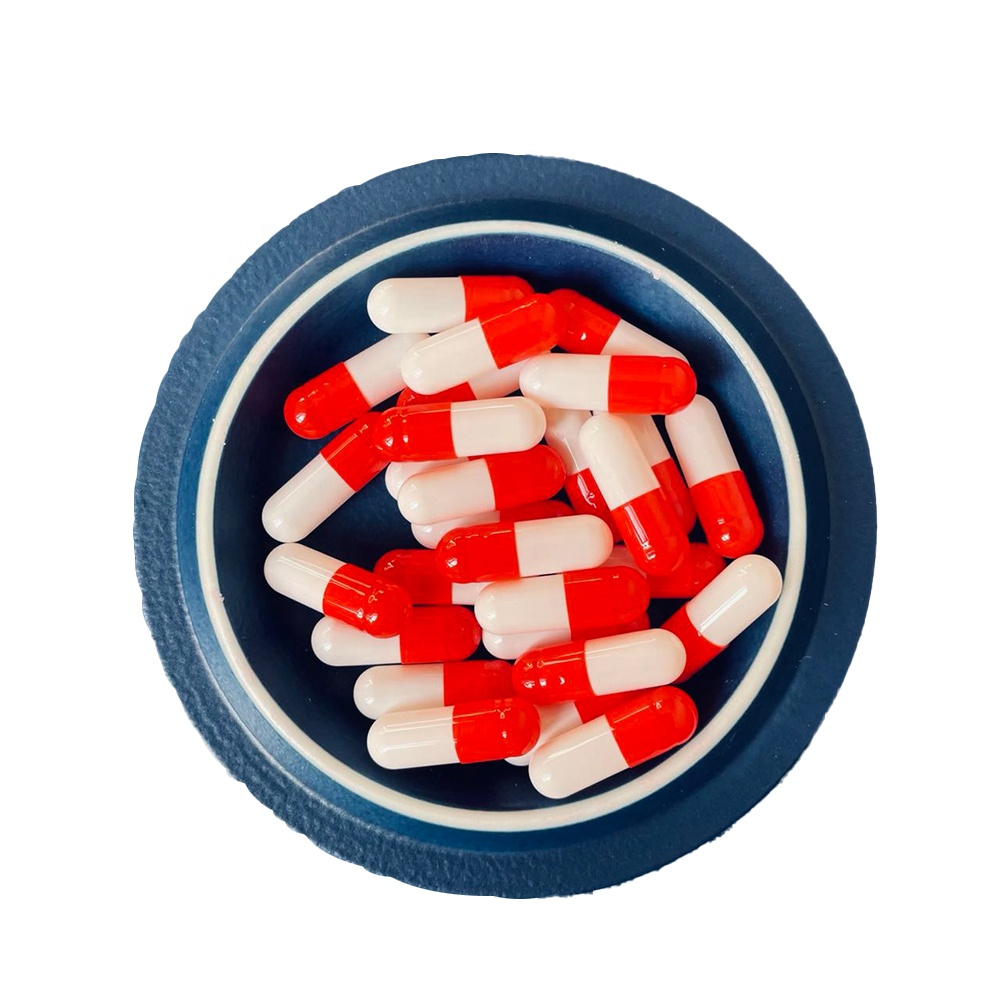 Pink White Enteric Coated Empty Capsules Size 2