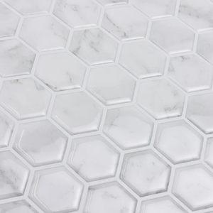 Peel ve sopa beyaz mozaik kendinden yapışkanlı 3d mozaik mutfak kalın yükseltme duvar karosu su geçirmez - Product Image 4