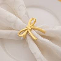 Boucles de serviette pour mariage, banquet, fête à domicile, décoration de cuisine, anneaux de serviette, nœud papillon en perles, porte-serviettes