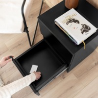 Table de chevet en bois moderne de luxe personnalisée avec compartiment caché invisible, tiroir secret, serrure sécurisée