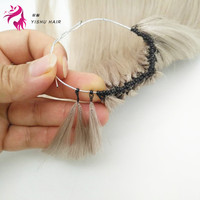 Nouvelle invention la plus invisible et confortable tissage à la main pure 6D/8D/9D/H6 extension de cheveux de ligne de plume 100% humain