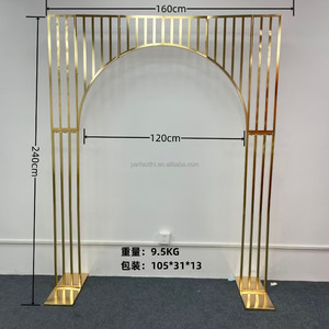 Wedding Event Party Decoration Metal Wedding <strong>Backdrop</strong> <strong>Frame</strong> Golden Arch Wedding <strong>Backdrop</strong> - Product Image 3