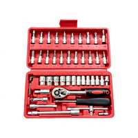 Kit d'outils professionnel 72T 216 pièces en acier au chrome-vanadium, à commande manuelle, avec clés à douilles, pour réparation automobile, mallette robuste, Craftsman