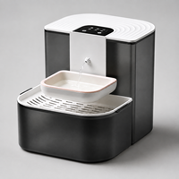 Fontaine à eau pour chat et chien télécommandée avec écran LCD, rechargeable/électrique, facile à nettoyer, grande capacité de stockage d'eau pour usage domestique