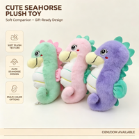 Peluche Hippocampe Adorable, Jouet Doux Pastel, Animal en Peluche Kawaii, Poupée Océan, Cadeau d'Anniversaire pour Enfants, Décoration de Crèche, Polyester Coton PP