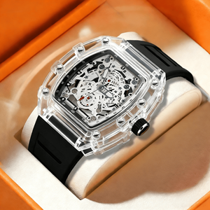 New DIJIE T524 Men's Women's Non-automatic Quartz Plastic Case <strong>Rectangular</strong> Silicone Band Trendy Luminous Exercise Student <strong>Watch</strong> - Product Image 4