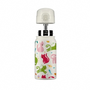 New Cartoon Design 550ml Stainless Steel Double Wall Insulated Kids Water Bottle Termos With Straw - Product Image 5