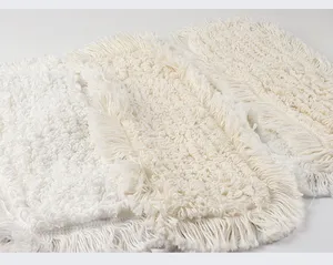 Almofadas de cabeça de esfregão retangular, material de fio de algodão reutilizável fácil de limpar, ecologicamente correto