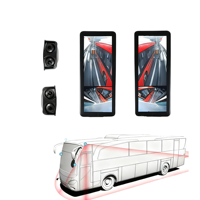 Système de rétroviseurs de bus 12,3 pouces 1080P AHD WDR avec caméra de recul électrique, étanche IP69K et avertisseur de sortie de voie