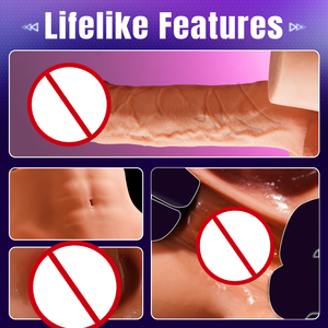 Nieuwe Realistische Half Lichaam Mannelijke Torso Met Grote Dildo Waterdichte Vleeskleur Full Body Masturbator Voor Vrouwen - Product Image 3