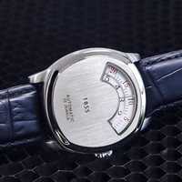 Montres automatiques pour hommes en acier inoxydable avec cadran unique, affichage numérique, mécaniques, en cuir