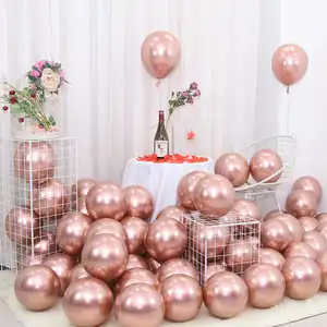 50 Stück Roségold Metall ballon Alles Gute zum Geburtstag Party Dekoration Kinder Junge Mädchen Erwachsene Hochzeit Geburtstag Ballon Braut zu sein Ballon