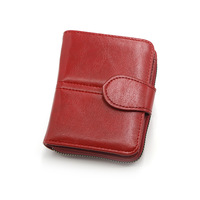 Dompet Pendek Wanita Baru Modis Kasual Sederhana Clutch Resleting Slot Kartu Multi-Kartu Tempat Kartu Dompet Koin PU Poliester Grosir
