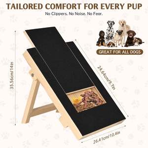 Planche à gratter pour chiens en bois, extractible, pour le soin des ongles des animaux, planche interactive d'entraînement pour le grattage des ongles des chiens avec compartiment à friandises - Product Image 6