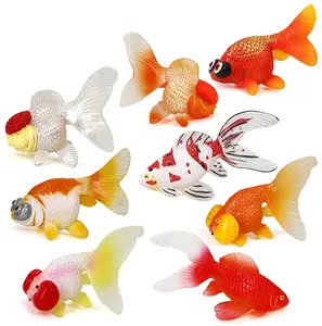 Plastic solid Asian carp model toy Fish decorative sculpture Artificial goldfish Model toy Children's gift cognition c carparp