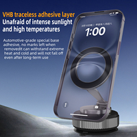 Support de téléphone magnétique rotatif à 360 degrés, extensible, mains libres, pour voiture, salle de sport, miroir, douche, accessoire mobile