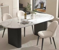 Ensemble de table à manger moderne, luxueux, imperméable, durable et écologique pour la maison, le bureau, l'hôtel