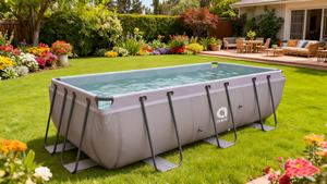<span class=keywords><strong>Piscine</strong></span> hors sol rectangulaire gonflable familiale grande taille <span class=keywords><strong>Jilong</strong></span> Avenli 12017, portable et durable, en PVC, 4m x 2m x 99cm - Product Image 4