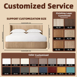 Современный комплект мебели для спальни: двуспальная кровать из массива дуба в европейском стиле, размер king-size, роскошная деревянная кровать-каркас, двуспальная кровать размера queen-size из массива дерева. - Product Image 2