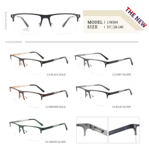 Anti-blue Light Metal Eyeglasses Frame Women Men Clear Lens Glasses Irregular Optical Glasses Frame