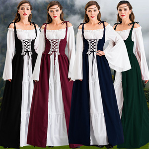 Elegante Vestido de Noche Medieval Renacentista, Vestido Largo Vintage con Cinturón, Vestido de Gala, Talla Grande, Vestido de Fiesta para Mujer - Product Image 1