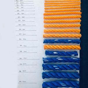 Corde d'amarrage en PP de fabrication chinoise, corde d'emballage en polyéthylène à 3 brins multifilament torsadée pour l'emballage et la pêche - Product Image 1