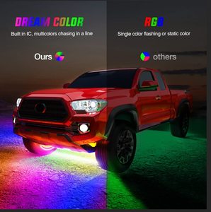Kit <span class=keywords><strong>de</strong></span> bande lumineuse à LED RVB pour l'éclairage ambiant extérieur <span class=keywords><strong>de</strong></span> la voiture Télécommande multicolore Underbody Auto Interior Lighting - Product Image 5