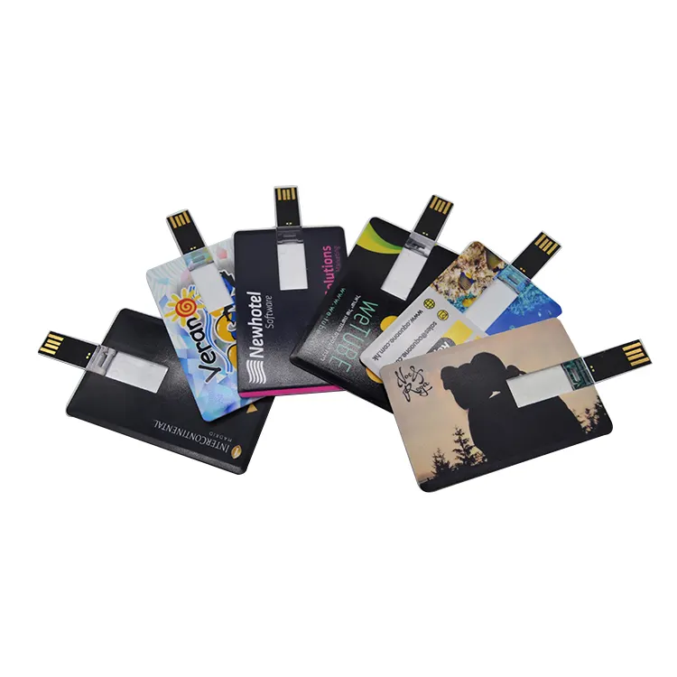 व्यापार कार्ड यूएसबी 2.0 पूर्ण रंग मुद्रण लोकप्रिय उपहार विज्ञापन 16MB-128GB प्लास्टिक Pendrive 4GB क्रेडिट कार्ड यूएसबी फ्लैश ड्राइव