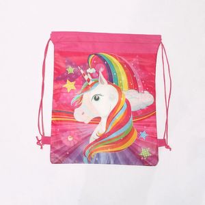 Custom logo Cute Colored <b>Kids</b> Nylon Polyester Nonwoven <b>Drawstring</b> Gift <b>Bag</b> - Product Image 6