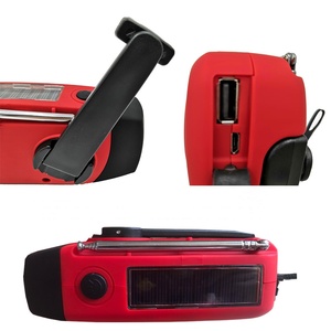 Générateur solaire multifonctionnel durable en ABS avec radio FM, manivelle d'urgence et éclairage pour recharge de téléphone portable en extérieur (vente en gros) - Product Image 3