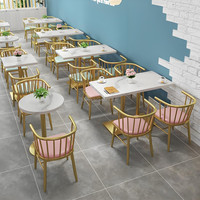 Ensembles de meubles de restaurant modernes, banquettes de café, sièges de restauration rapide, canapés, tables et chaises en métal