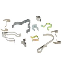 Pinces à ressort en acier inoxydable et cuivre personnalisées, en forme de V et de U, pour plaques, avec surface électrolytique